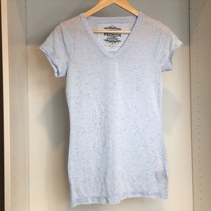 Pale Blue w/ Color Specks, Women’s V-neck T-shirt
